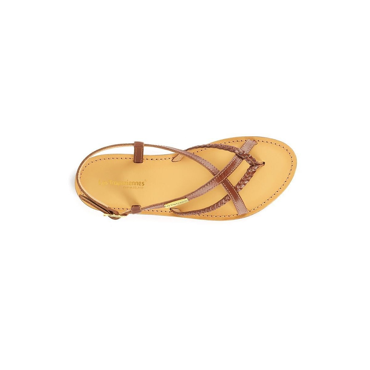 Chou Leather Sandals tan, LES TROPEZIENNES PAR M.BELARBI