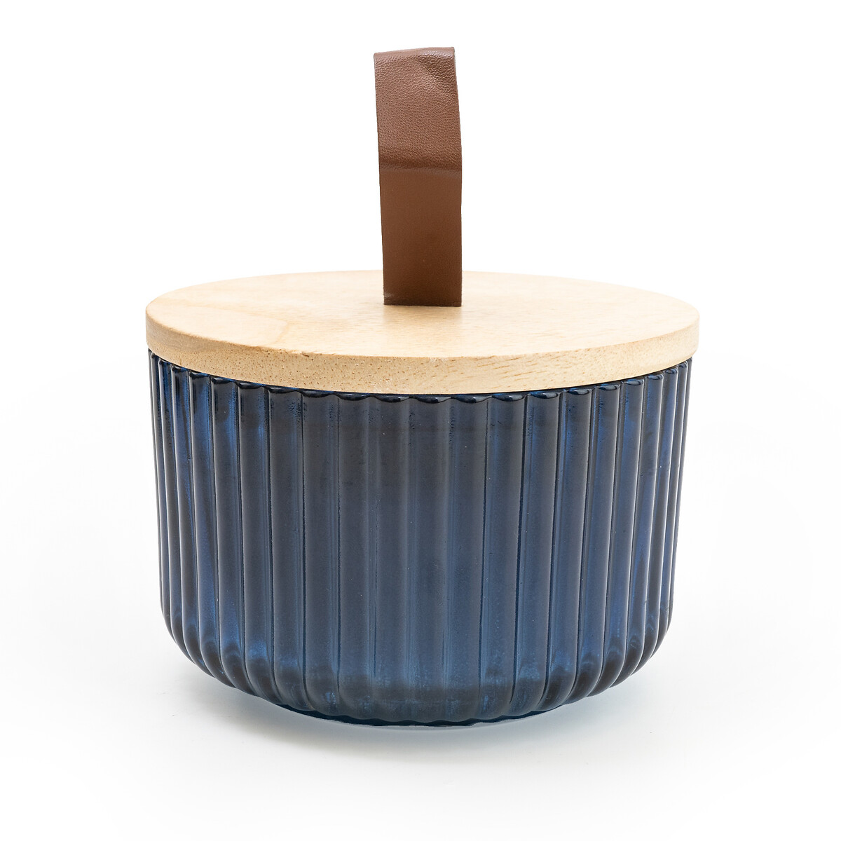 Midnight Pomegranate Jar Candle with Wooden Lid blue, SO'HOME