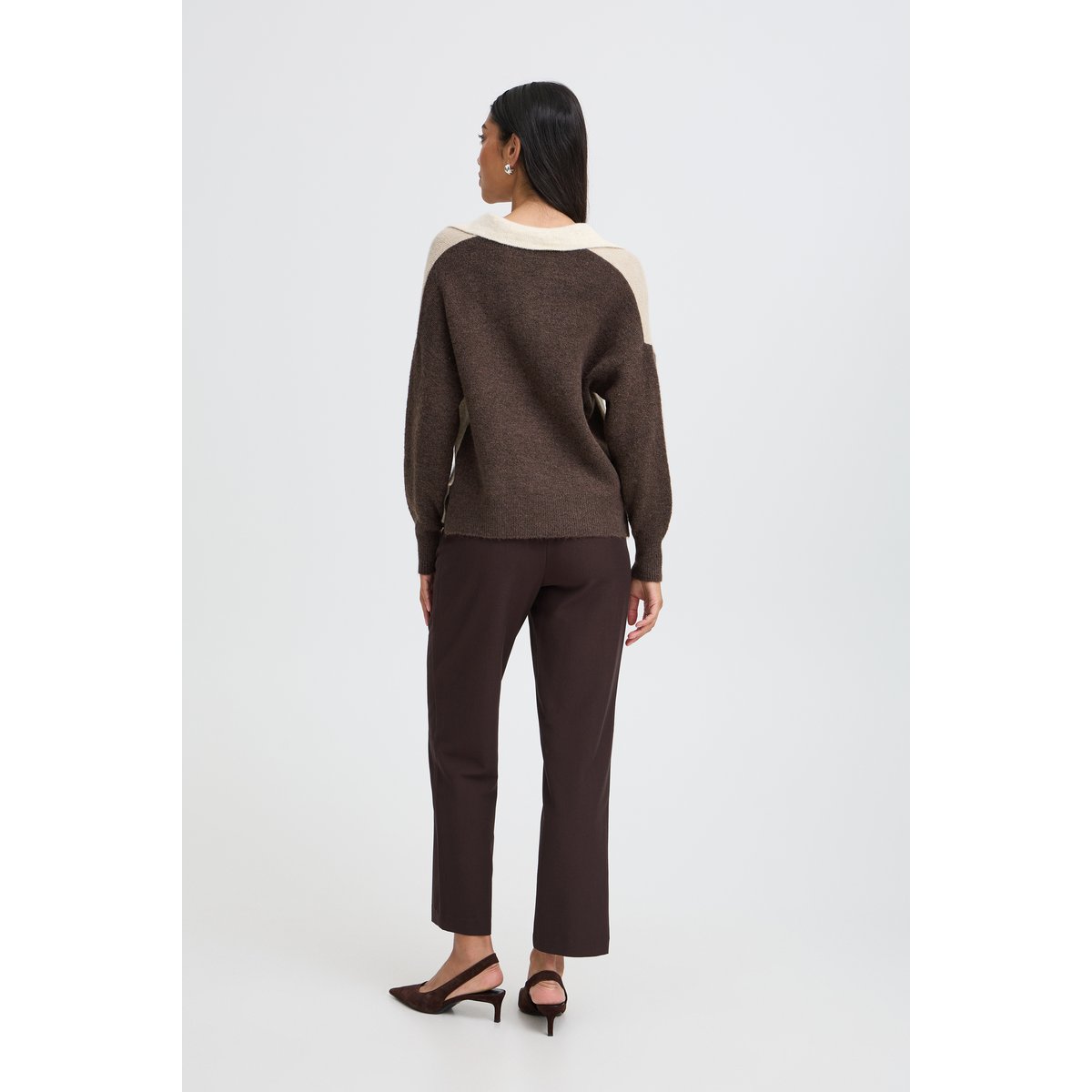 Á manches longues marron java mel. color black, B.YOUNG