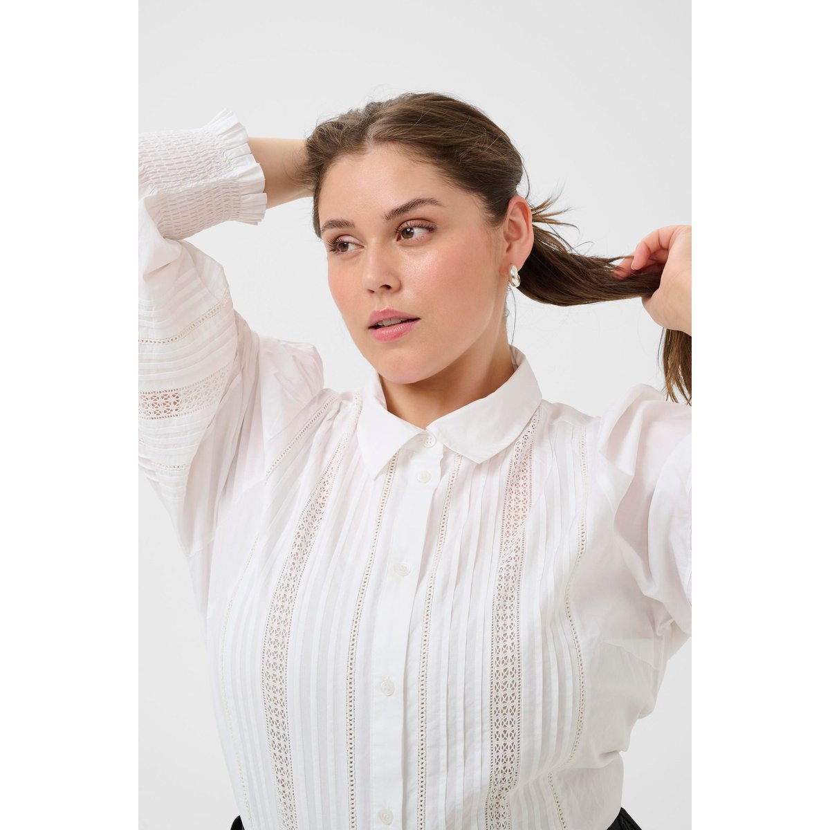 Chemise à manches longues blanc optical white, KAFFE CURVE