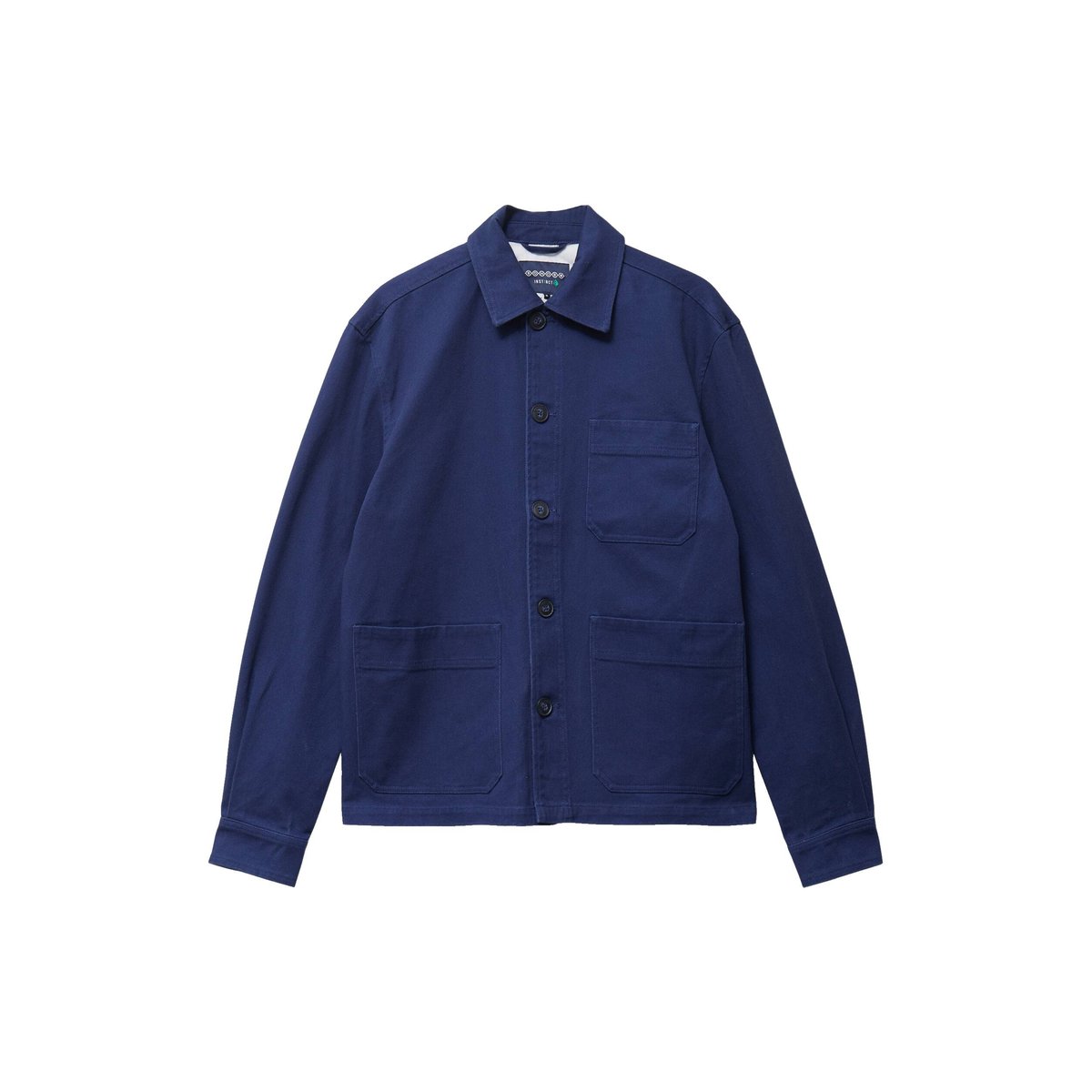 Surchemise droite en coton bleu foncé, BONOBO