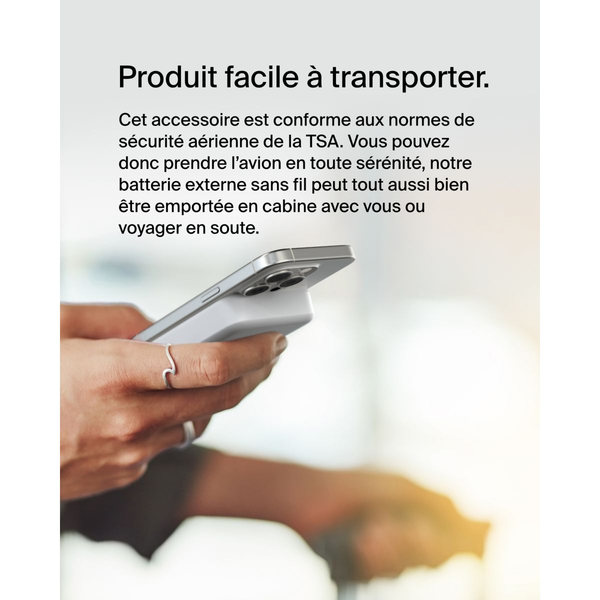 Batterie externe 10000 mAh 15W MagSafe avec support couleur unique, BELKIN