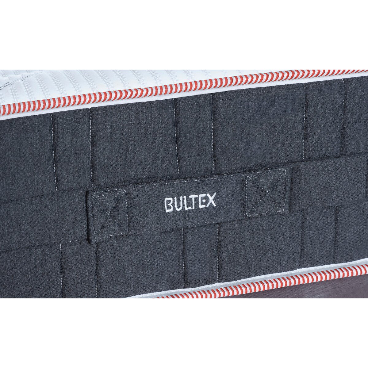 Materasso ibrido a molle e schiuma, Triomphal bianco/grigio chiné, BULTEX