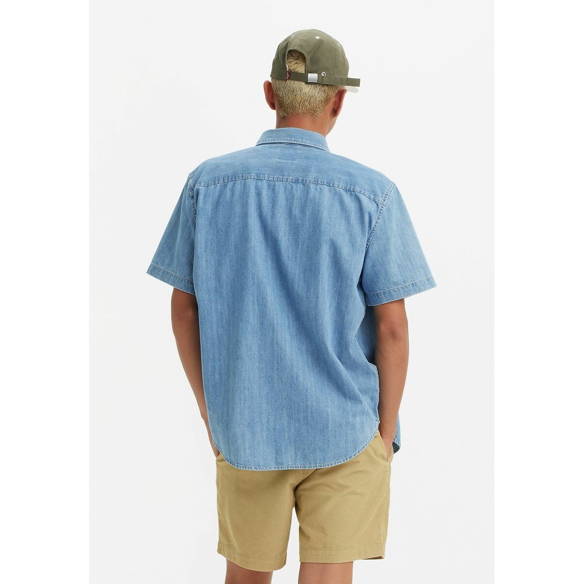 Chemise manches courtes authentique bleu moyen, LEVI'S