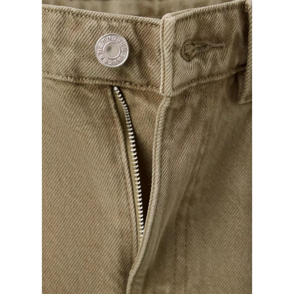 Jeans ballon à rivets kaki, MANGO