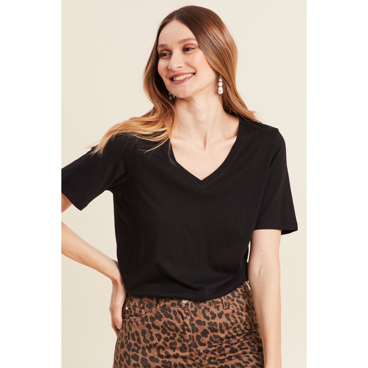 T-shirt manches courtes noir, BREAL