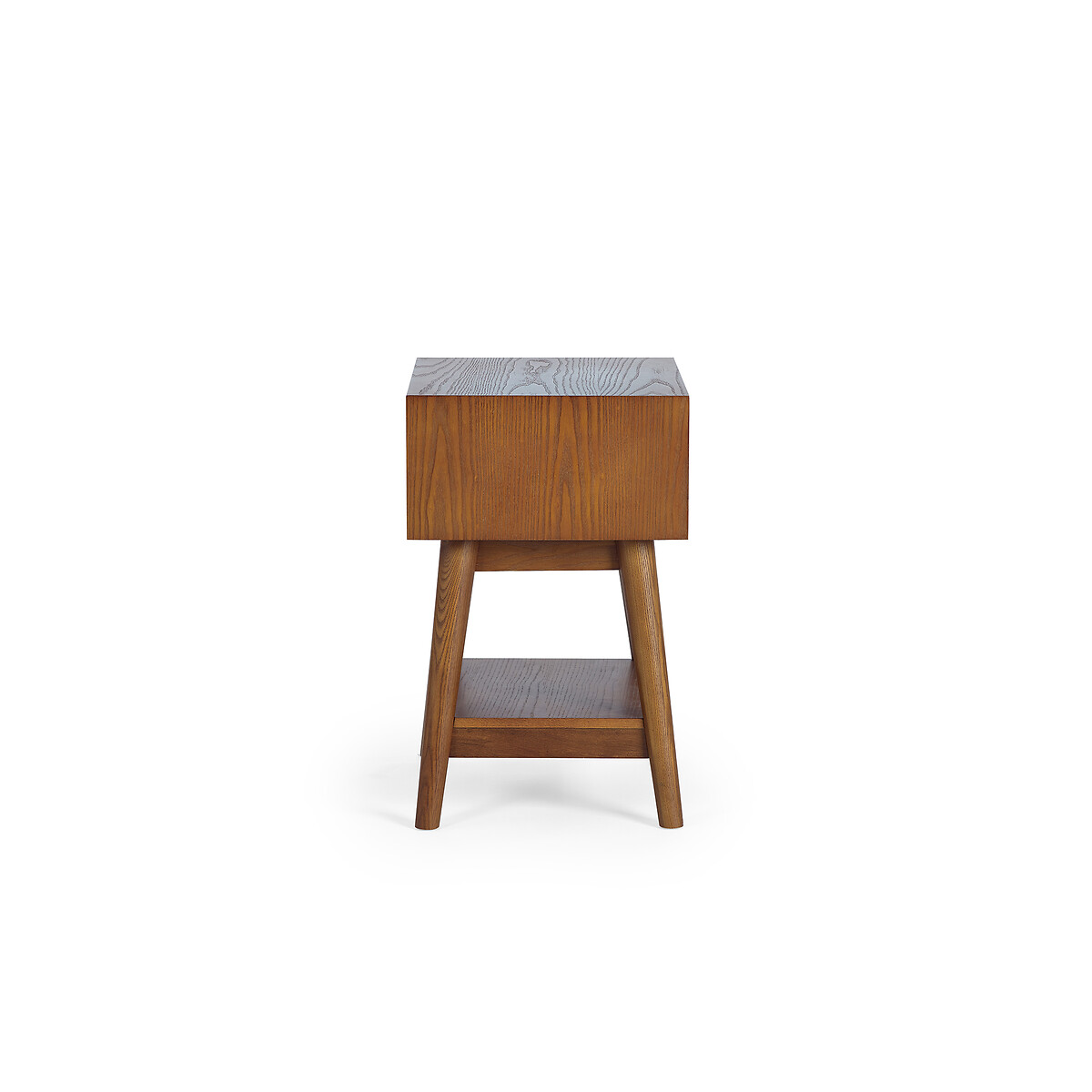 Elijah Retro Ash Wood 1 Drawer Side Table auburn, SO'HOME