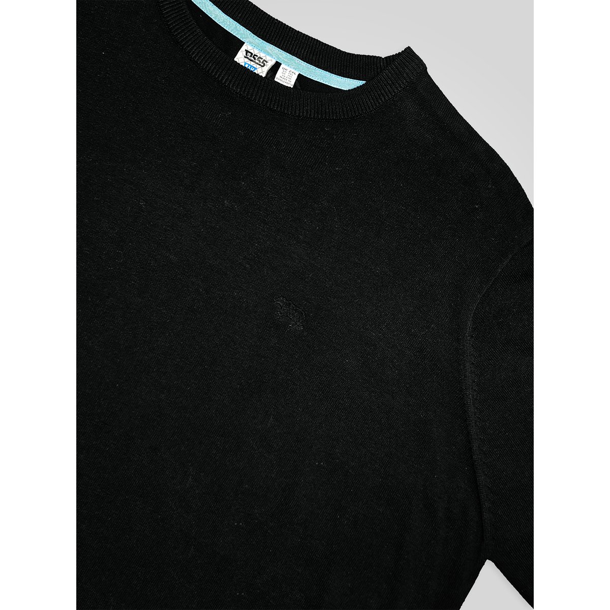 Sweat col ras-du-cou grande taille JOVANNI noir, DUKE