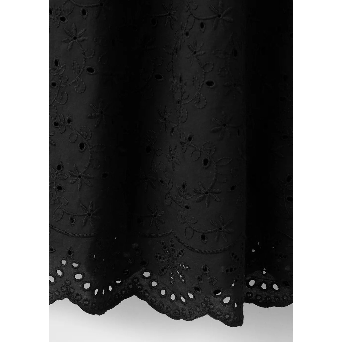 Robe bustier à broderie ajourée noir, MANGO