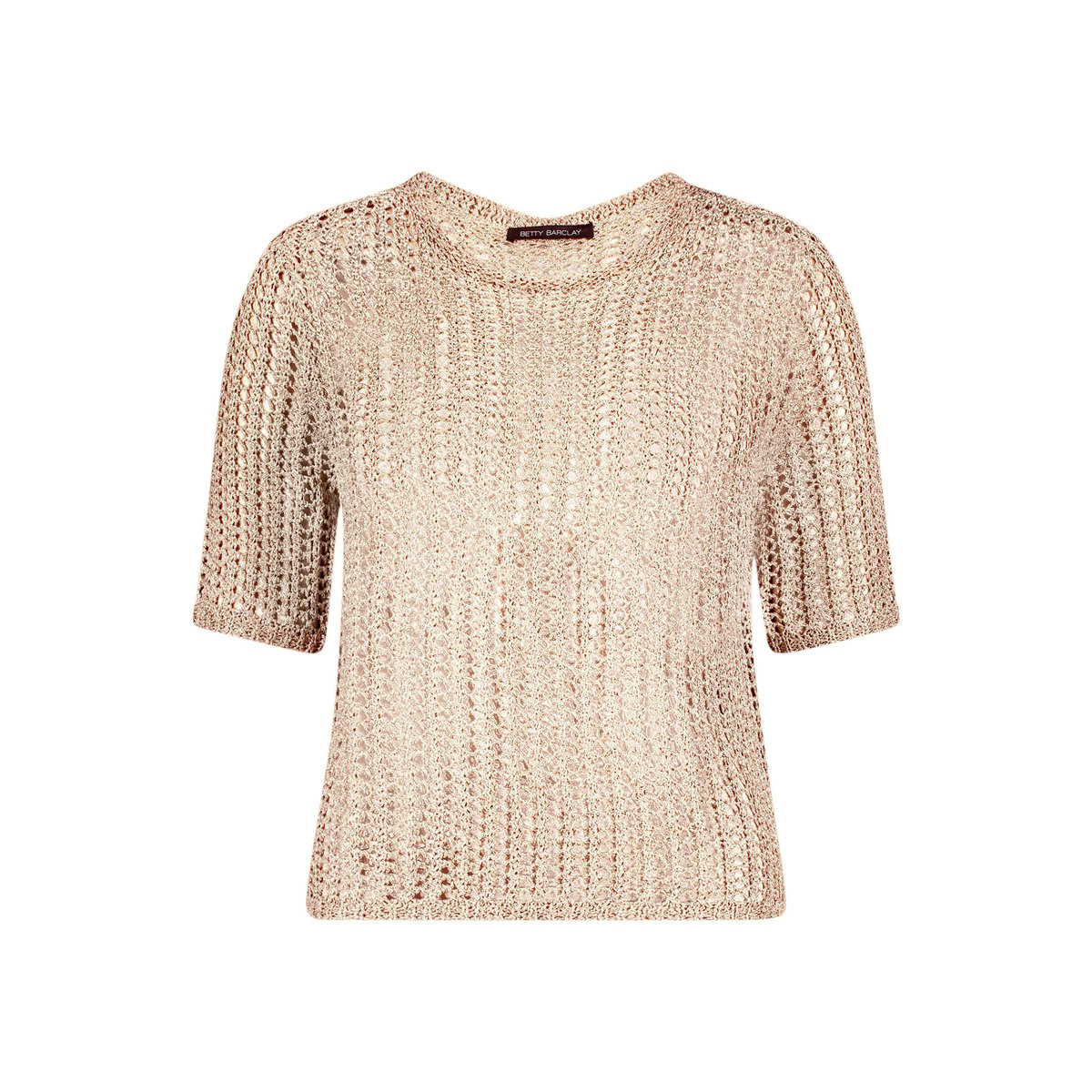 Pull-over en maille à motif ajouré beige, BETTY BARCLAY