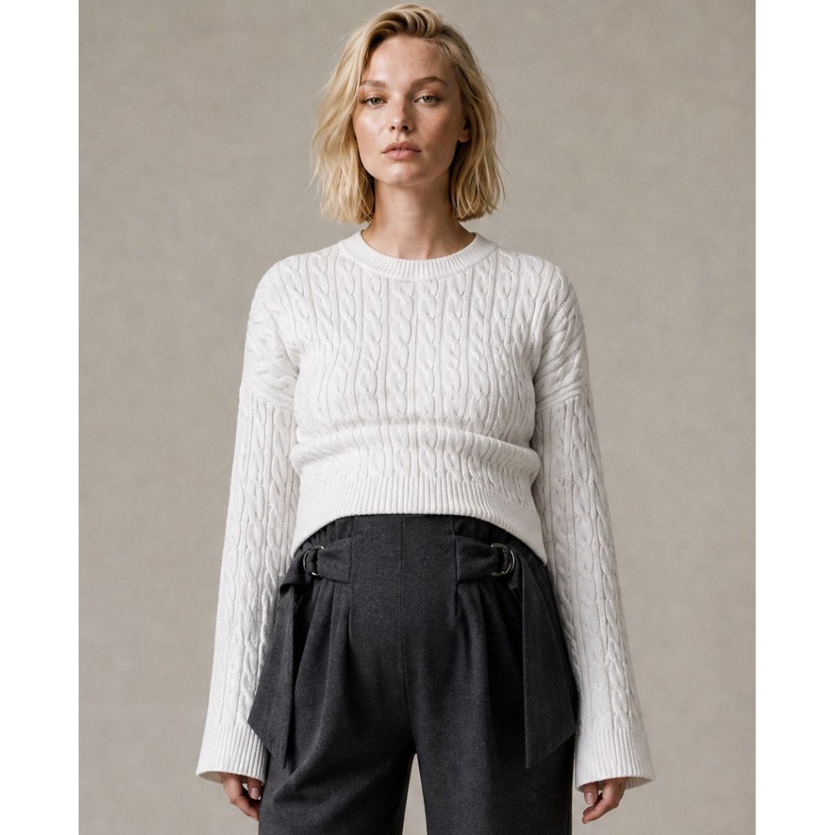 Pull d'allaitement Abby ivoire, CACHE COEUR