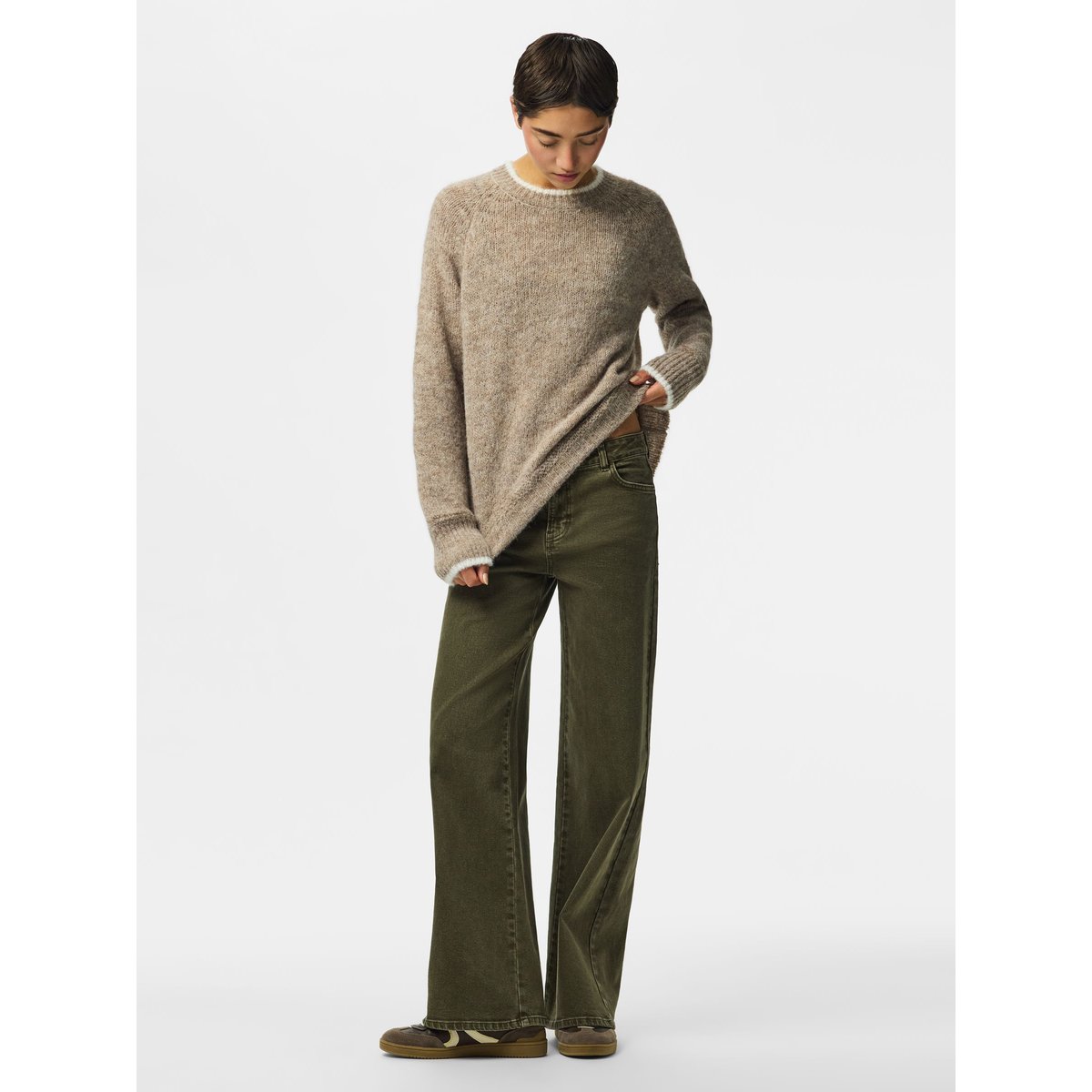 Pullover greige, PIECES
