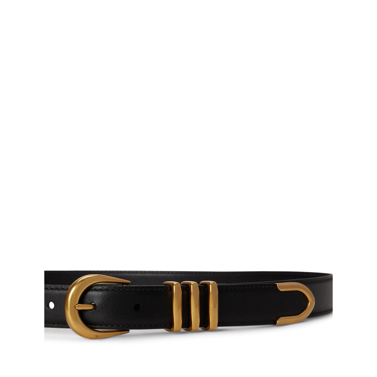 Ceinture en cuir noir, LAUREN RALPH LAUREN