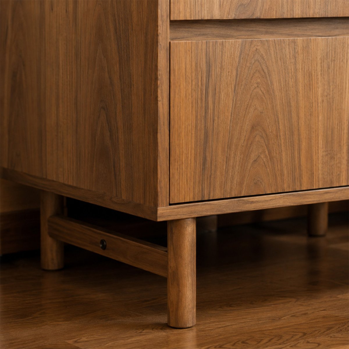 Commode 4 tiroirs en bois L60cm- ABBY bois foncé, DRAWER