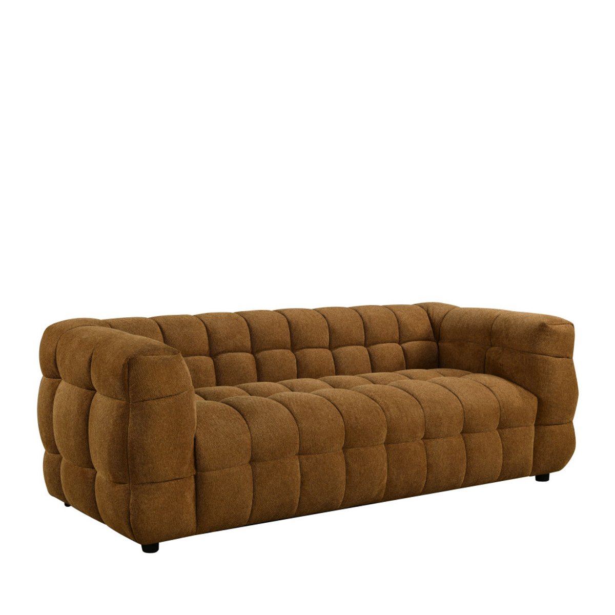 Canapé droit 3 places en tissu- BOLLY bronze, DRAWER