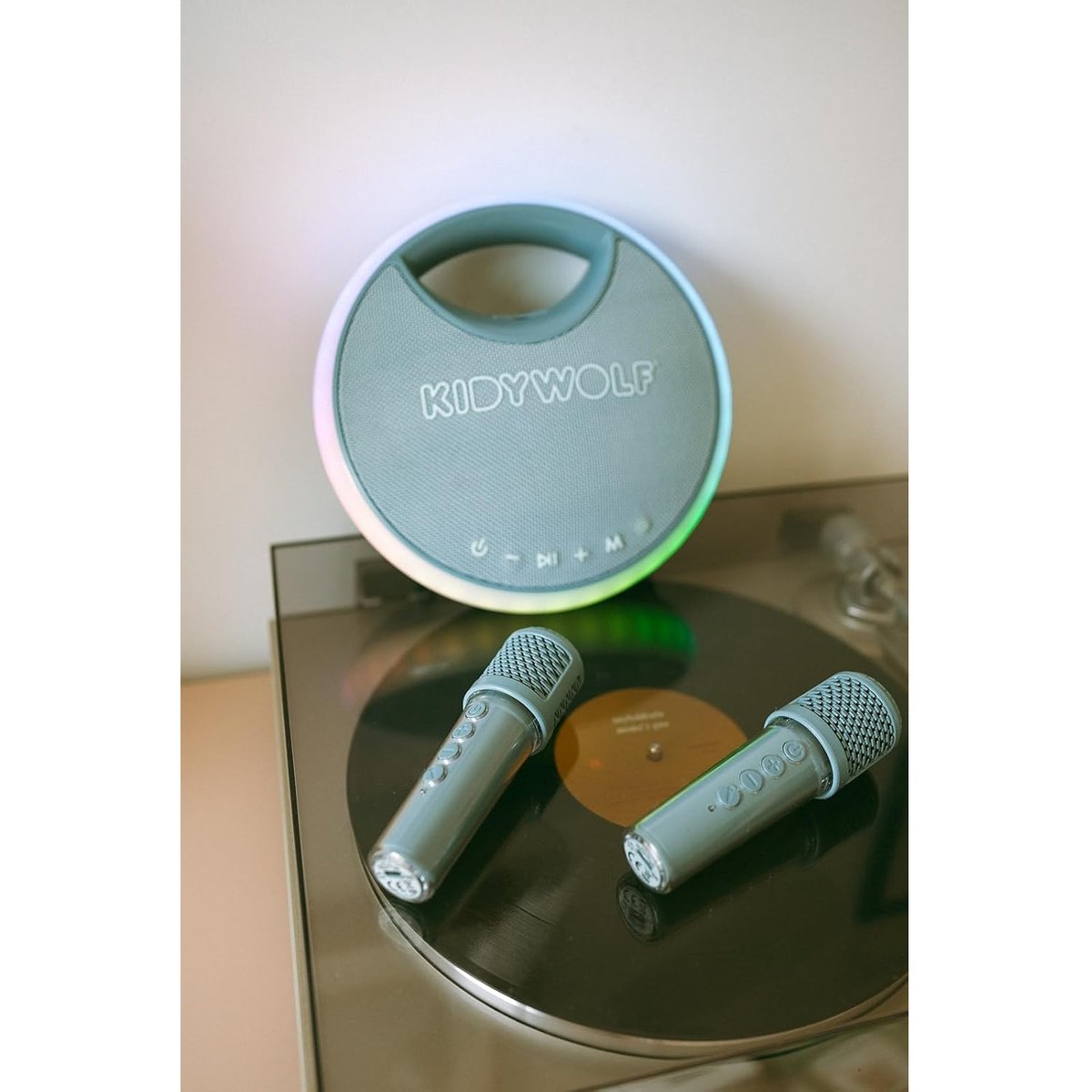 Kidykaraoké Enceinte karaoké bleu, KIDYWOLF