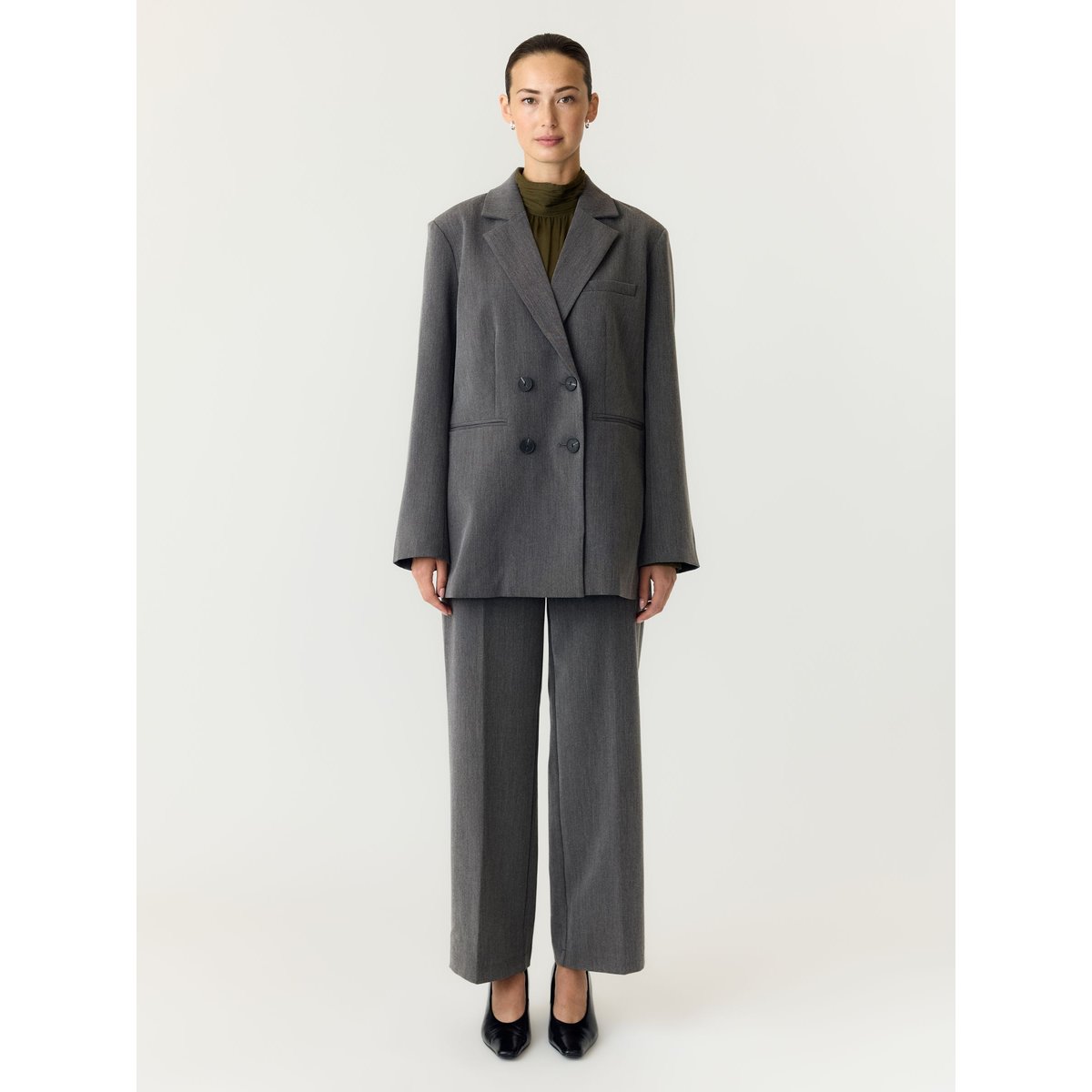 Blazer dark grey melange, YAS