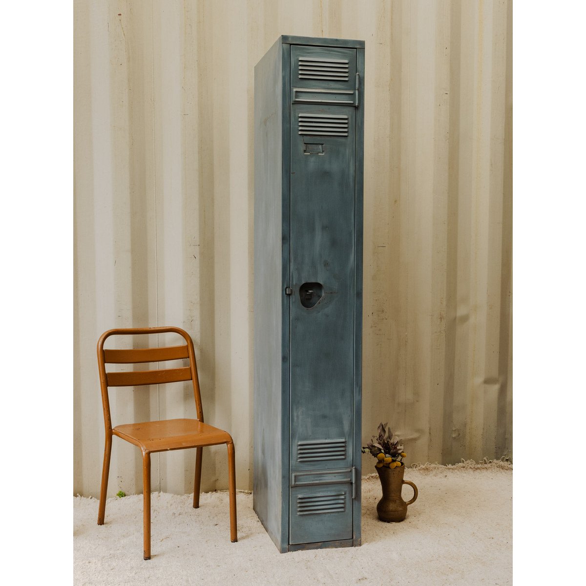 Vestiaire en métal gris Fernand N°345 - Bon état gris, DEBONGOUT