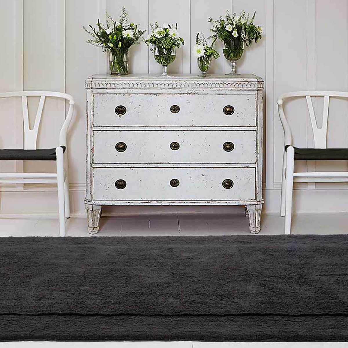 Tapis doux & épais de bain ou d'intérieur 2000 g/m² NUANCO anthracite, SENSEI MAISON