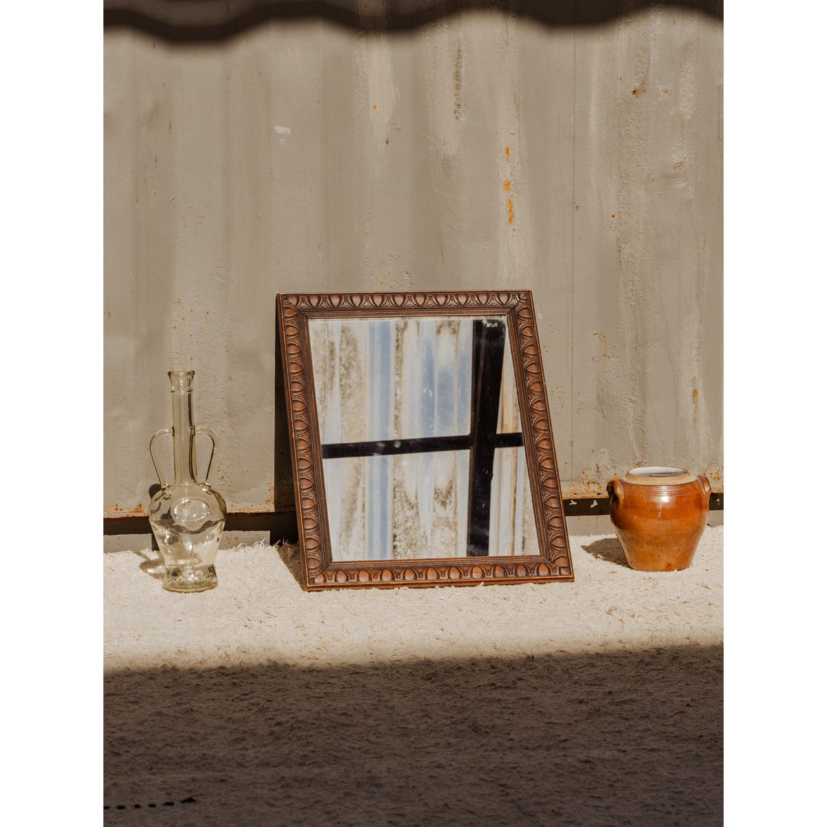 Miroir en bois Georges N°1395 - Bon état bois foncé, DEBONGOUT