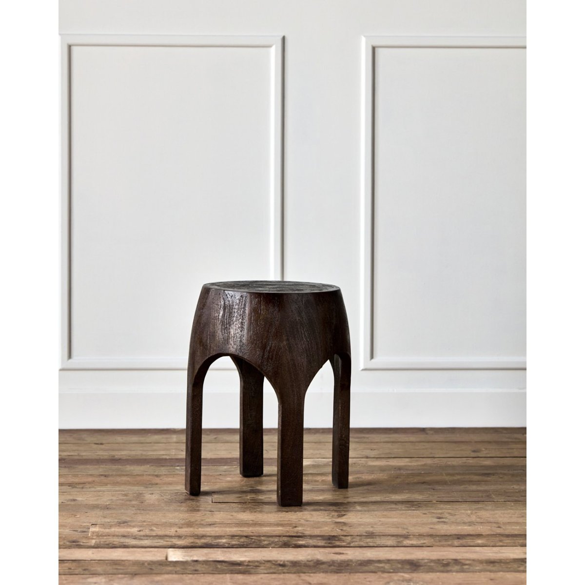Tabouret en bois de manguier Woda marron, HOUSE DOCTOR