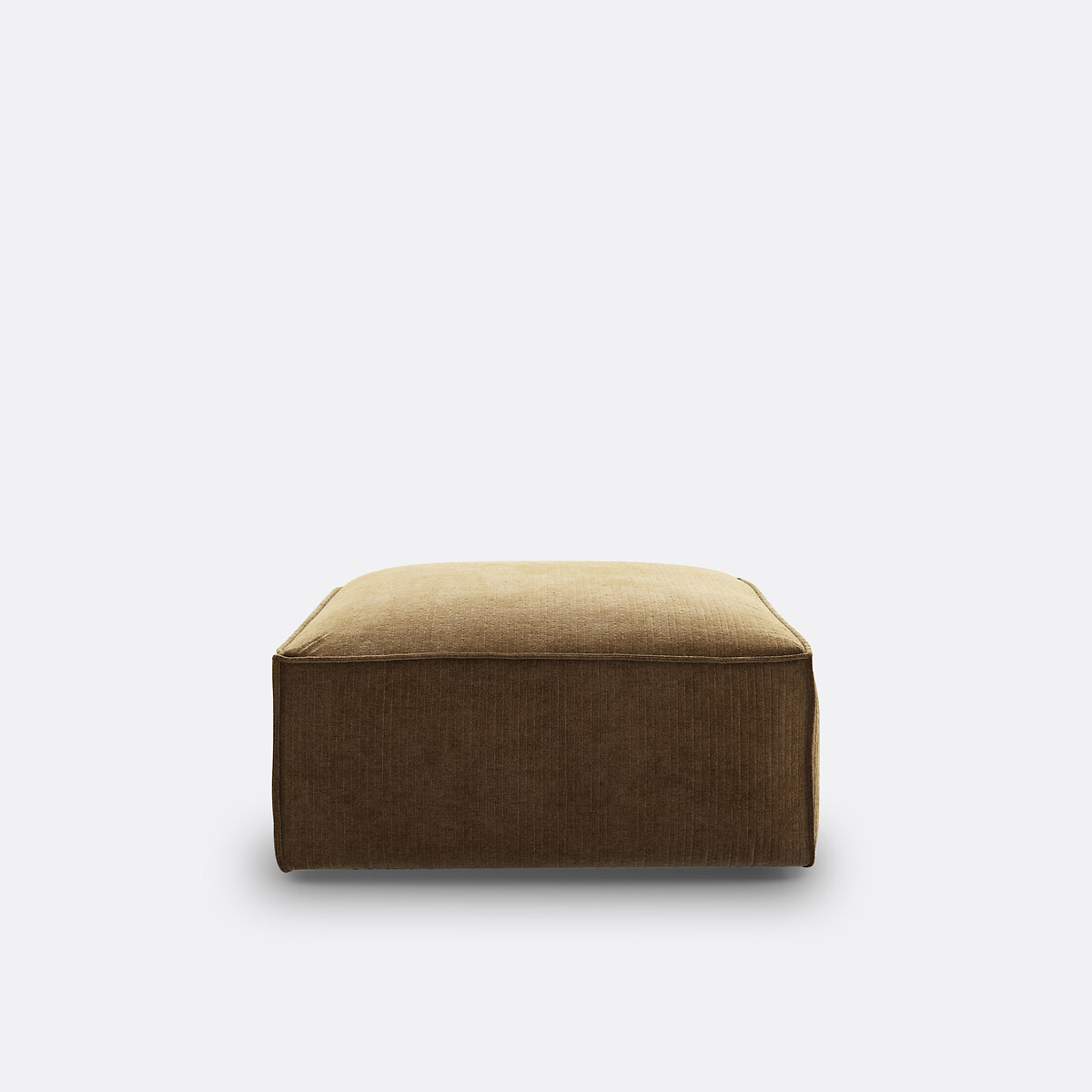 Pouf modulable, velours côtelé vintage, Seven bronze, LA REDOUTE INTERIEURS