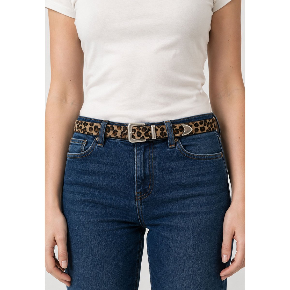 Ceinture anate femme en cuir à imprimé léopard ANATE léopard, DEELUXE