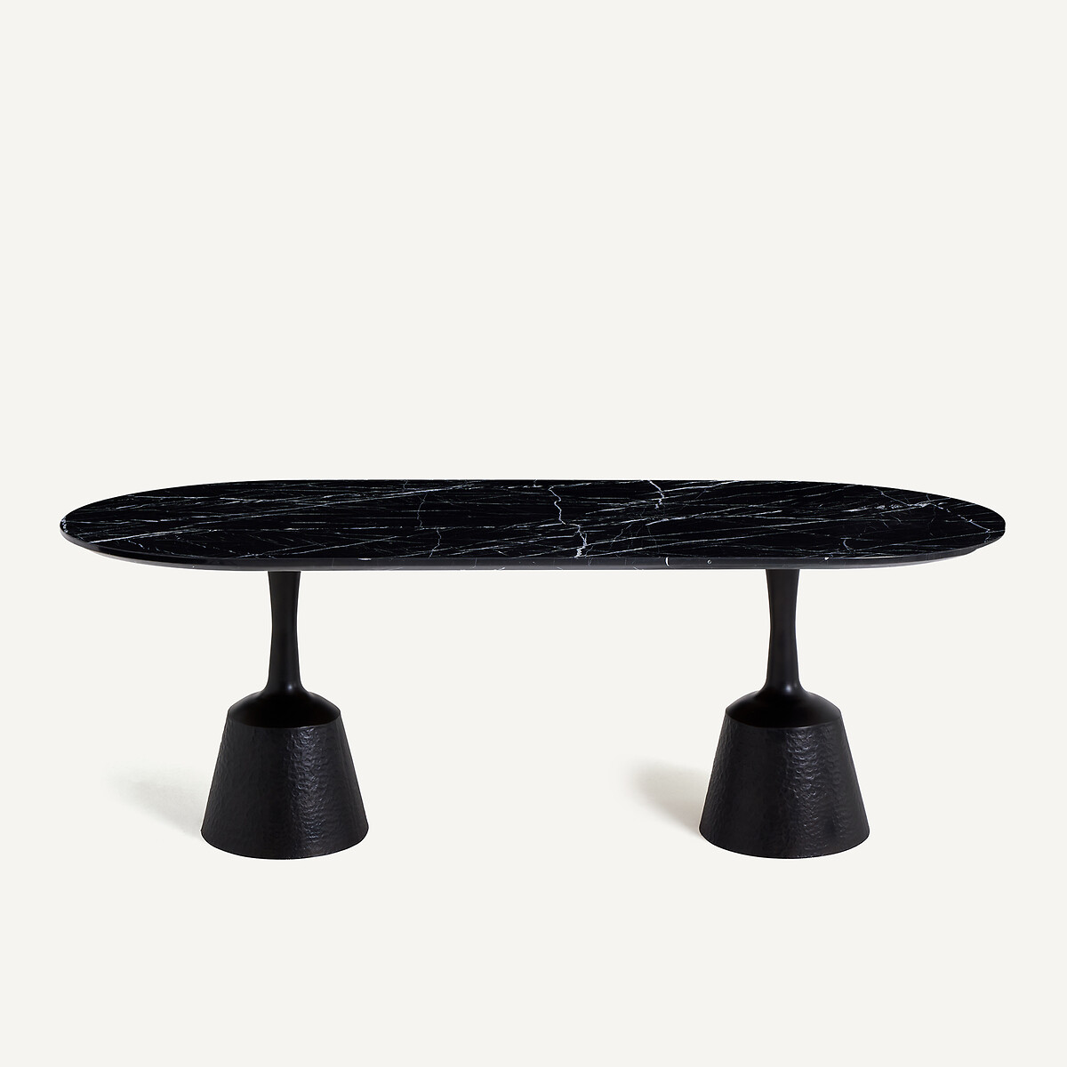 Pied de table en métal fer martelé, Leor café grillé, AM.PM