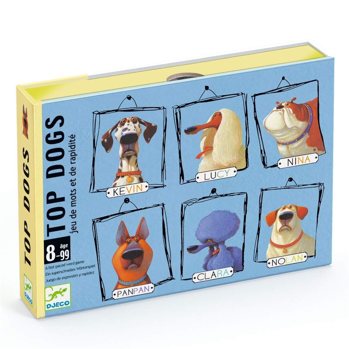 Top Dogs Jeu de mots et de rapidité multicolore, DJECO