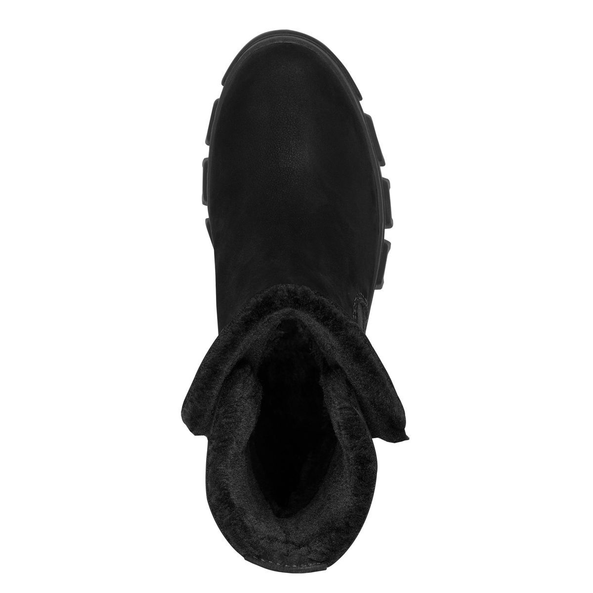 Bottine en cuir noir, TAMARIS