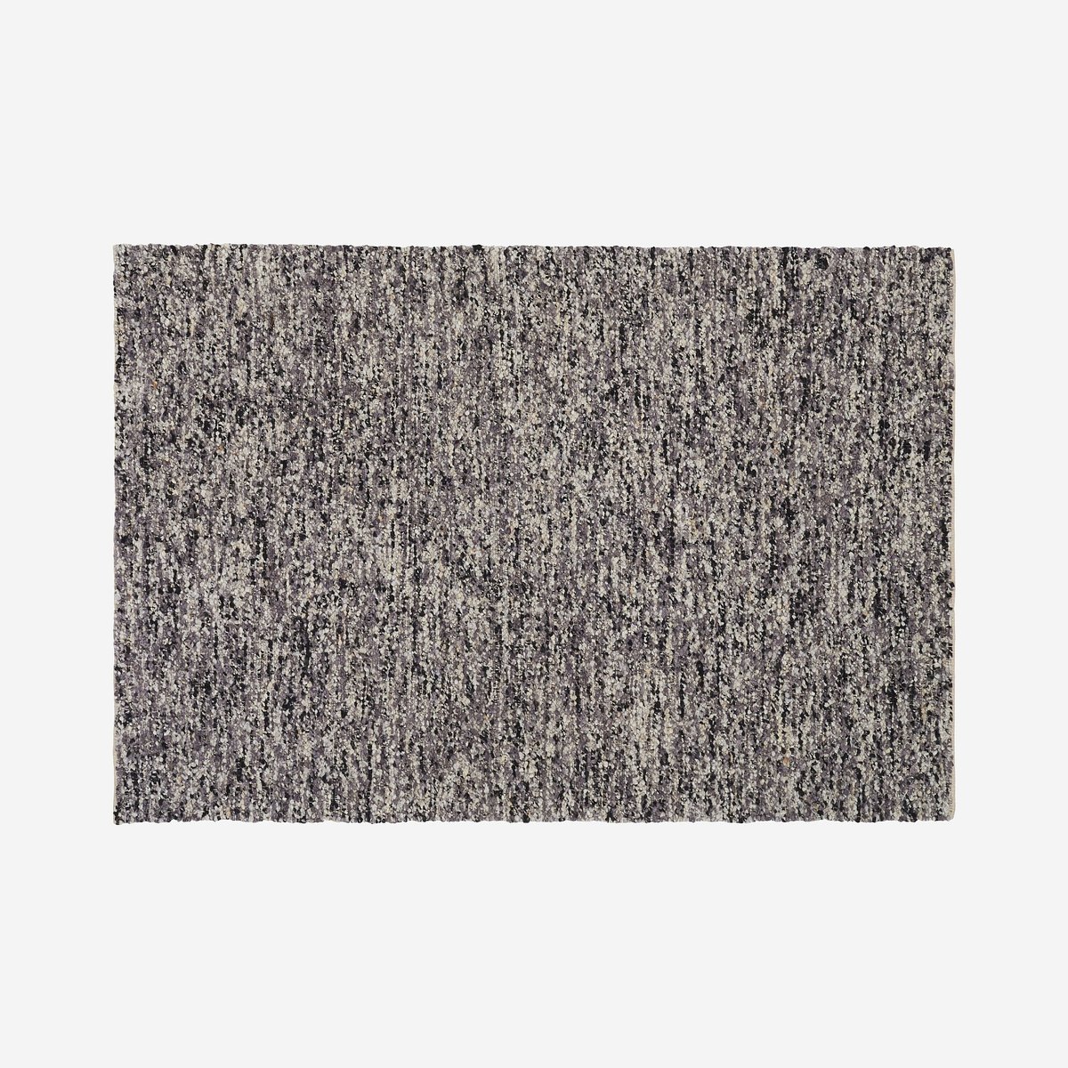 Tapis tissé en laine BENOITE gris, HABITAT