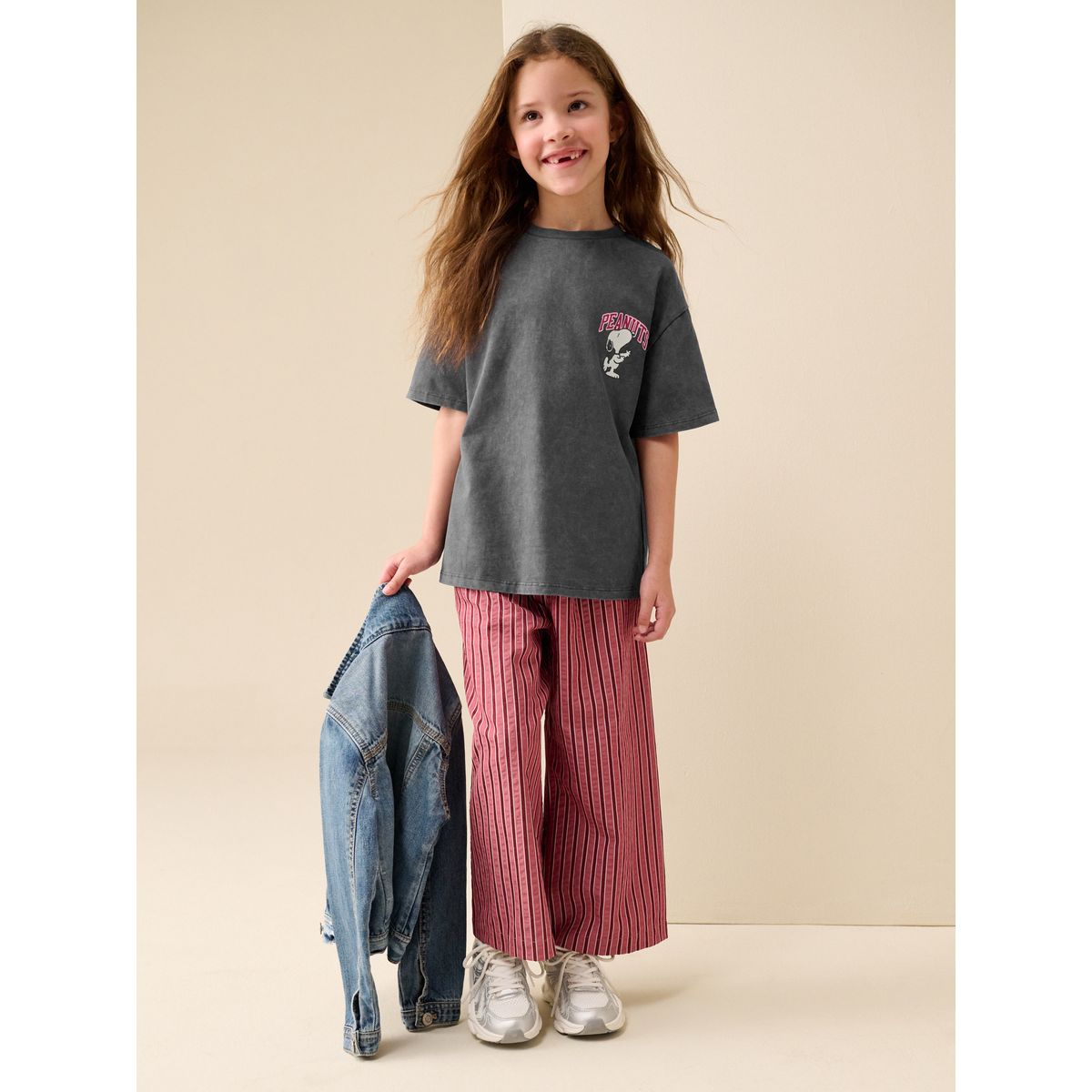 T-shirt oversize snoopy sous licence gris anthracite, NEXT