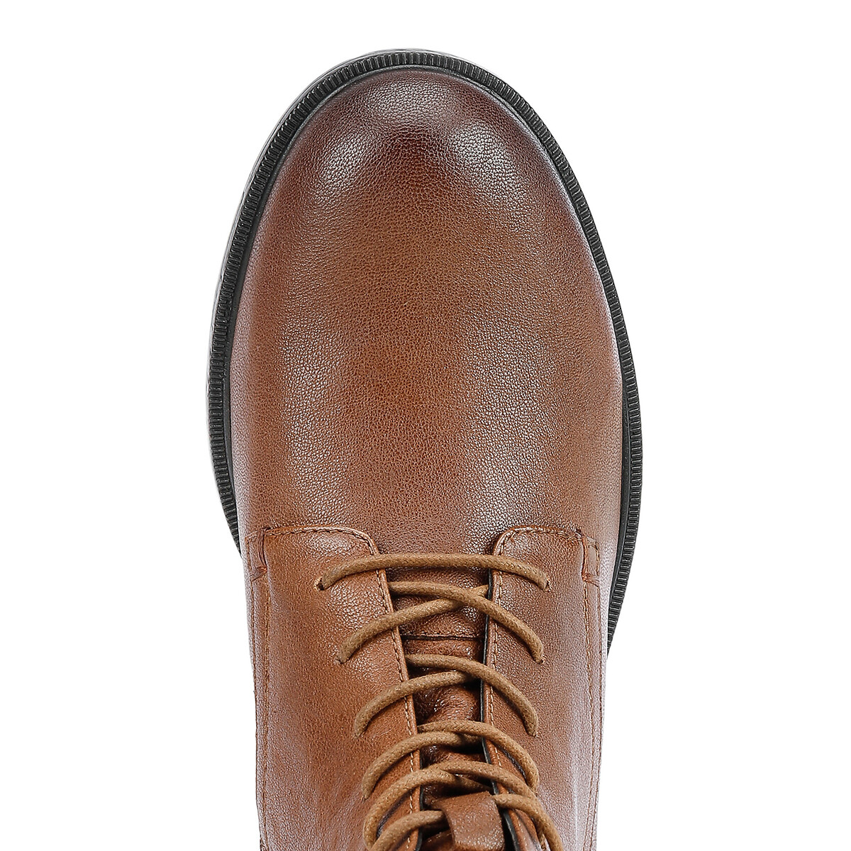 Catria Lace-Up Boots in Breathable Leather cognac, GEOX