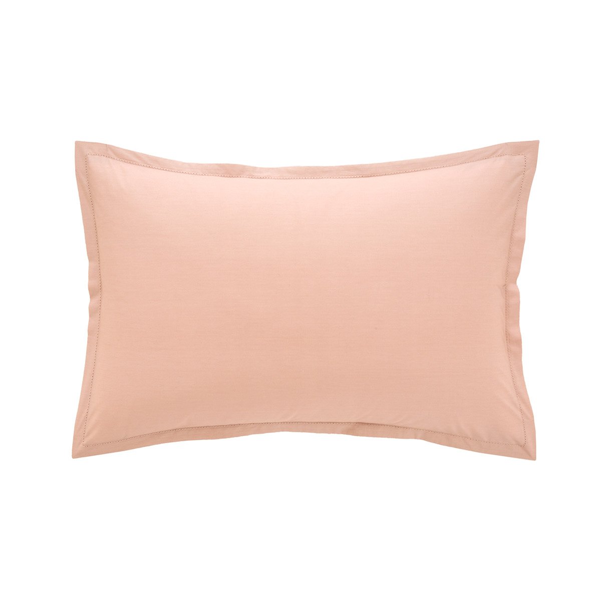 Taie d'oreiller en percale de coton rose, ALCOVE pétale, DESFORGES