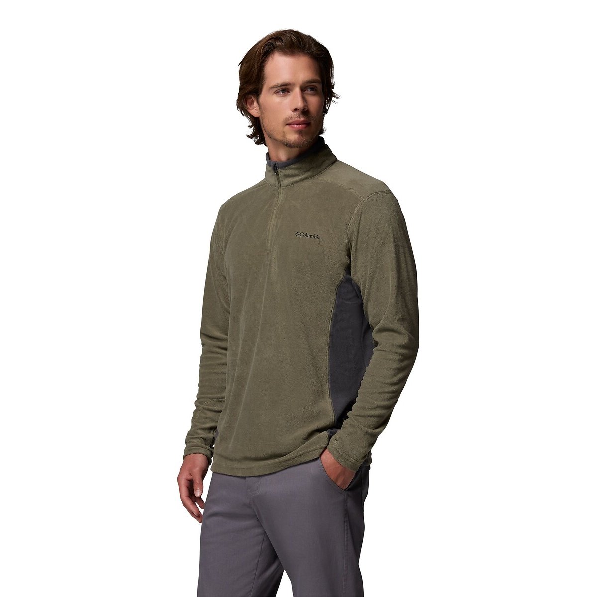 Klamath High Neck Zipped Fleece dark green, COLUMBIA