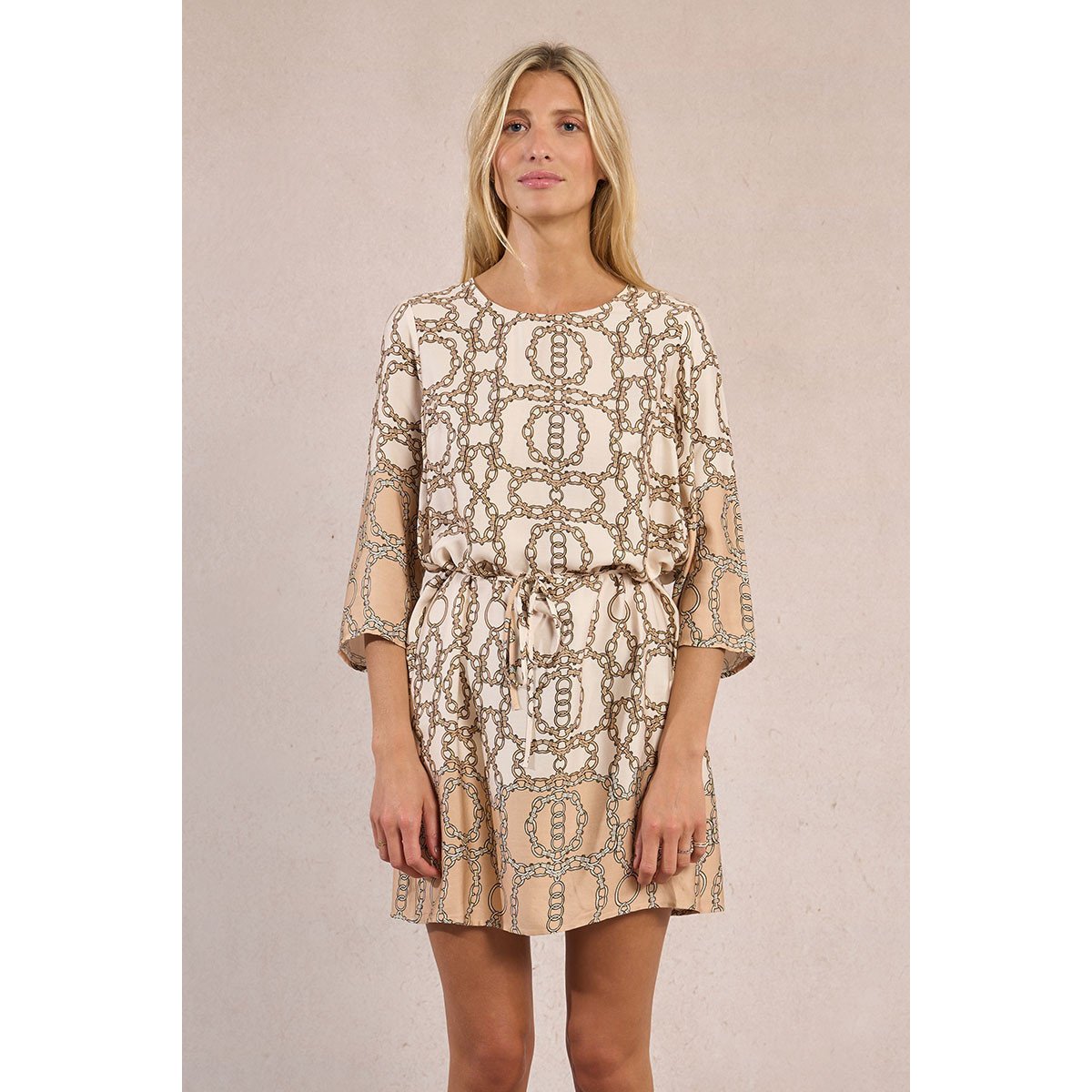 Robe courte, imprimée offwhite diane, MOLLY BRACKEN