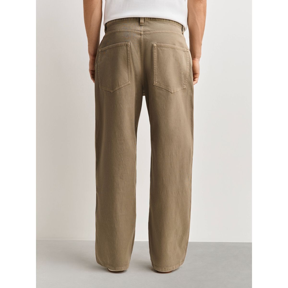 Pantalon à cinq poches en coton majoritaire sable, NEXT