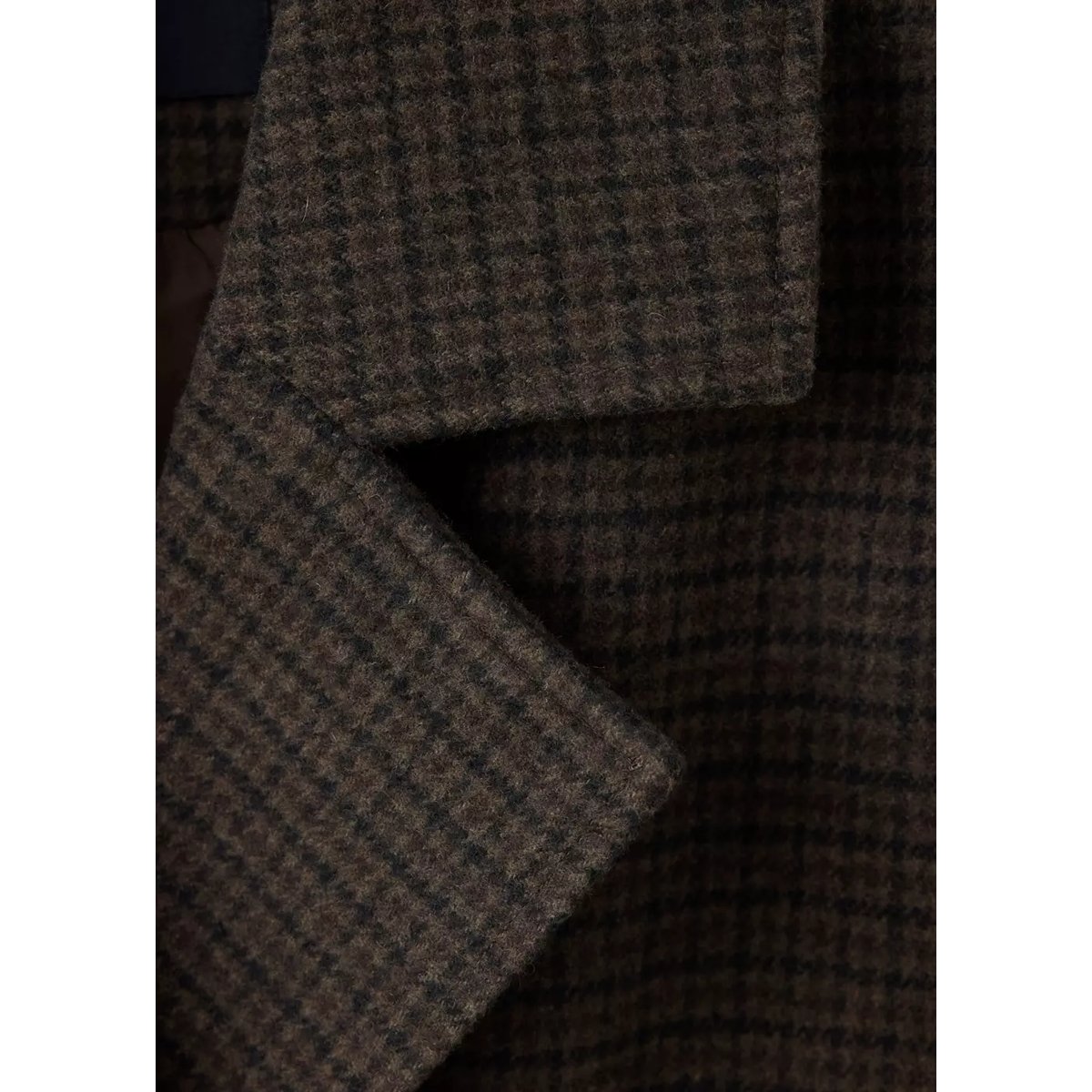 Manteau oversize en drap à carreaux chocolat, MANGO TEEN