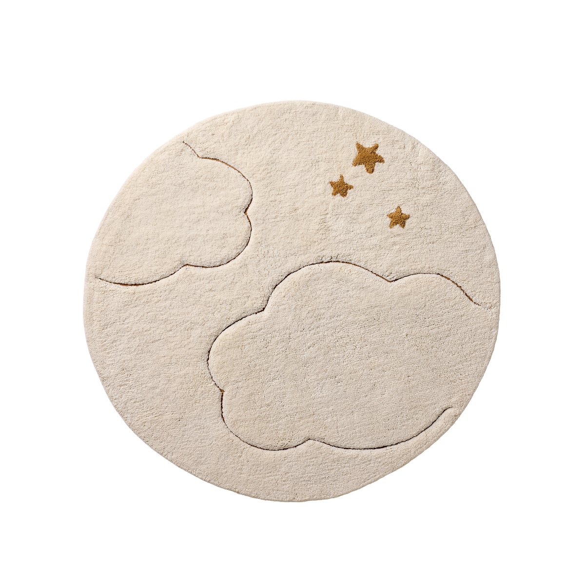 Tapis rond Nuage beige, VERTBAUDET
