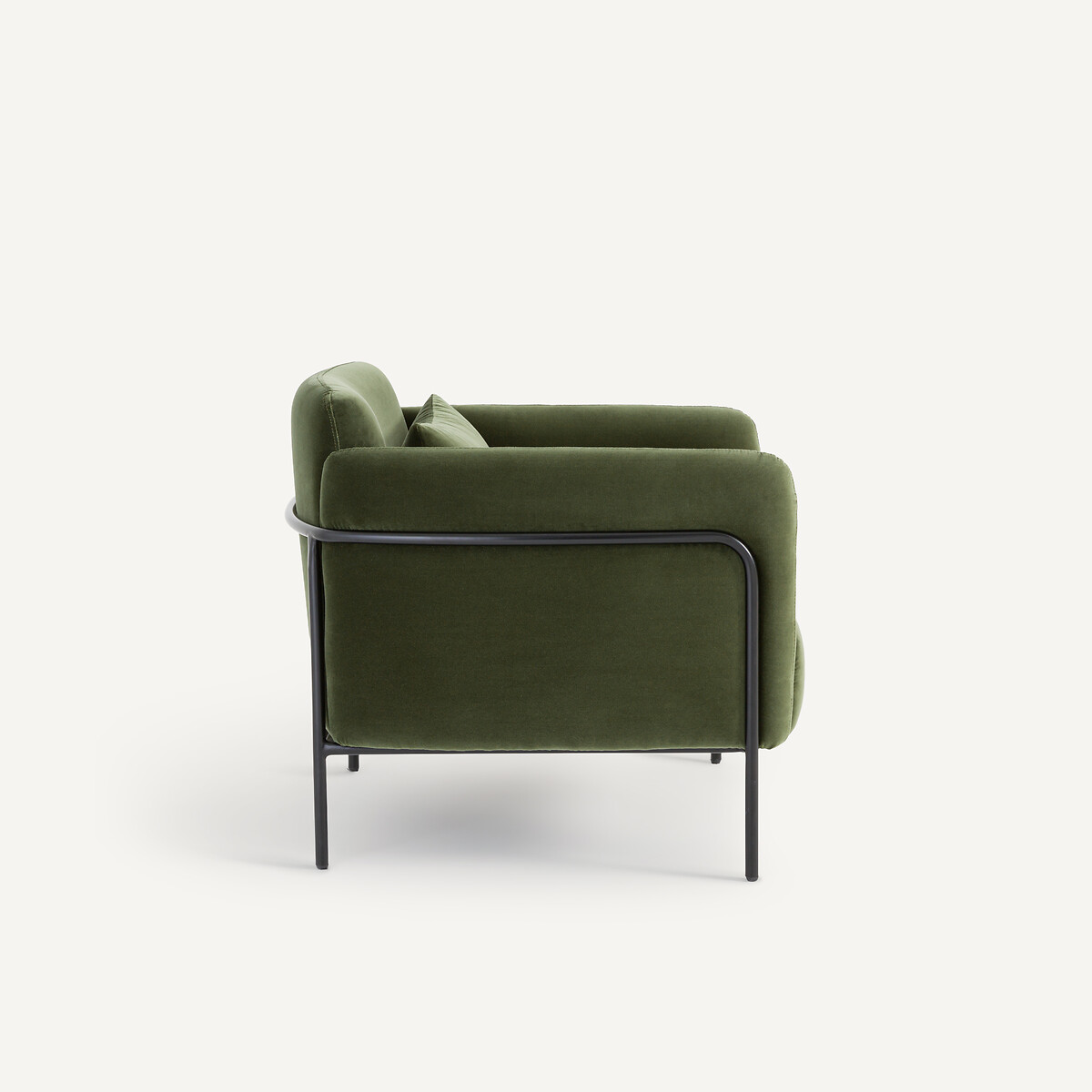 Fauteuil velours, Alistair vert olive, AM.PM