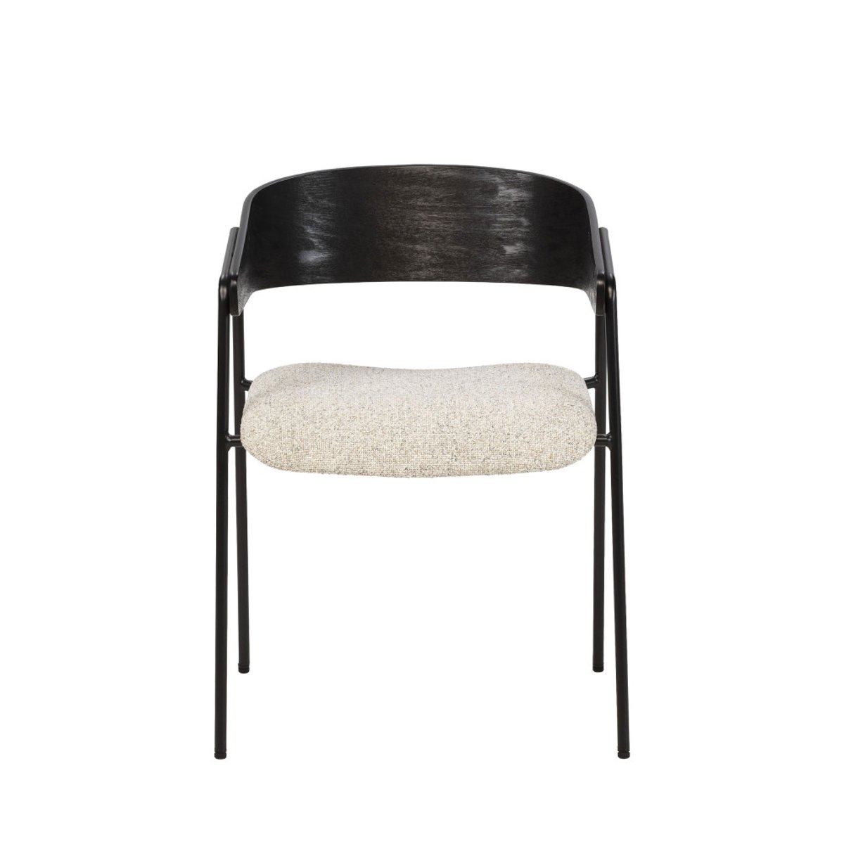 Lot de 2 fauteuils de table en tissu, bois et métal- OPNA beige, DRAWER