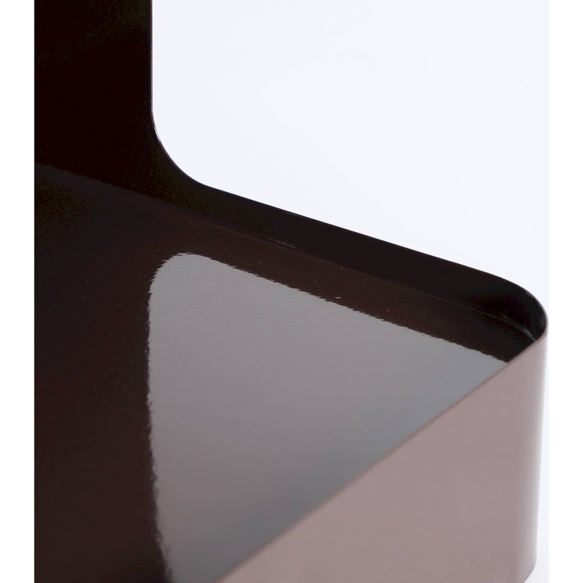Table de chevet en fer VACIO chocolat brillant, RECOLLECTION