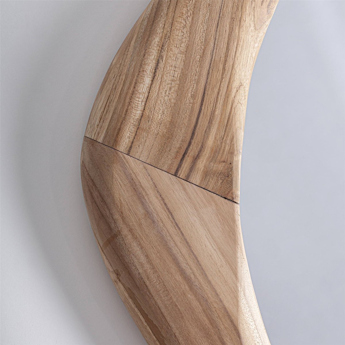 Miroir rond en bois de teck S.HUMBLE teck naturel brun, RECOLLECTION