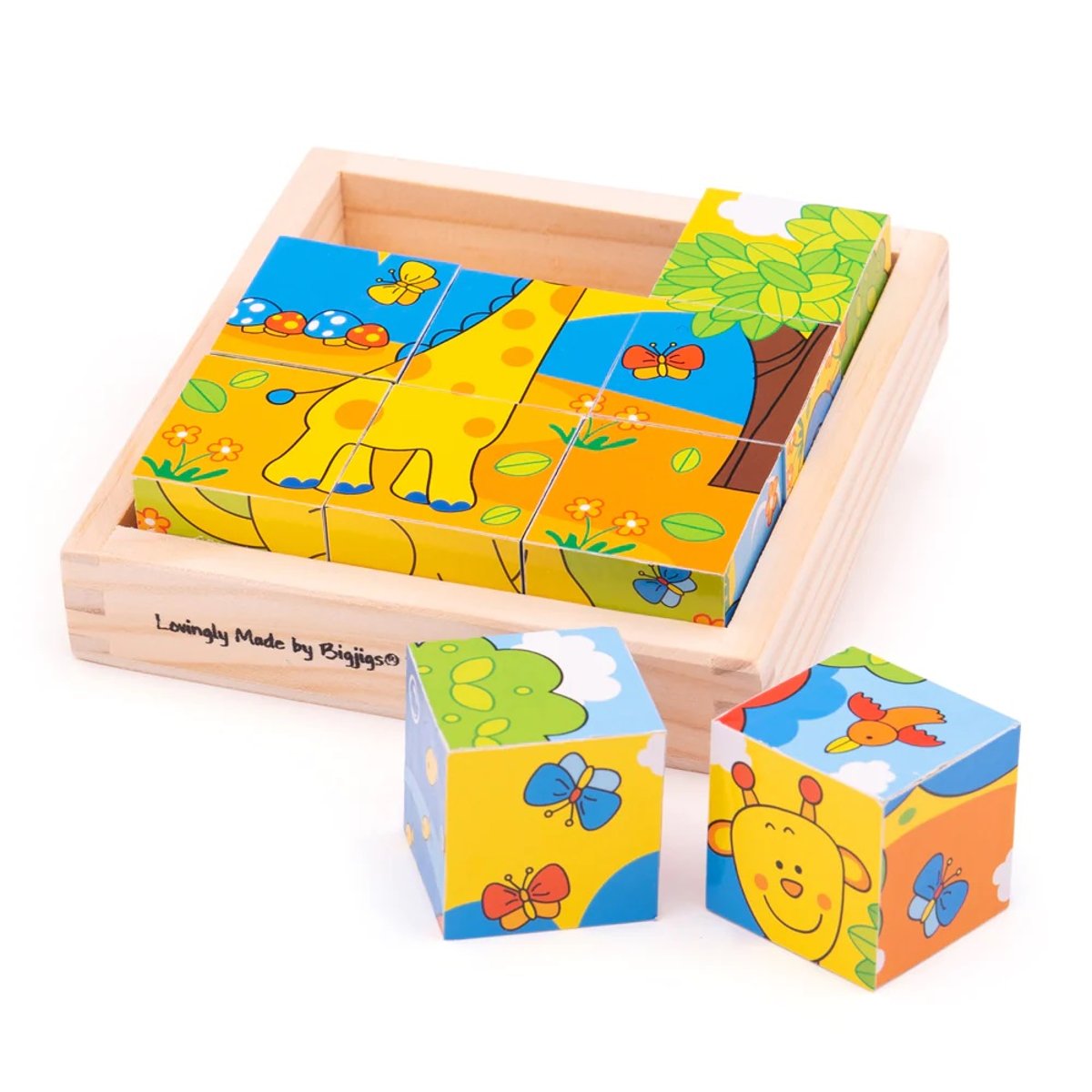 Puzzle cube Safari jaune, BIGJIGS