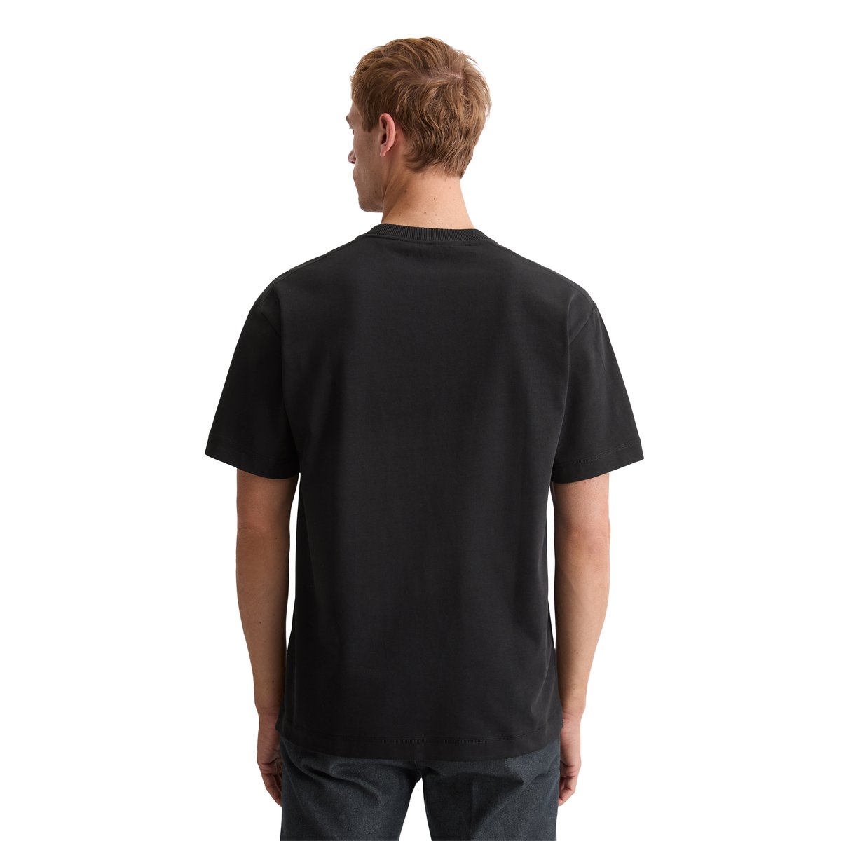 T-shirt ample en jersey de coton bio épais noir, MARC O'POLO