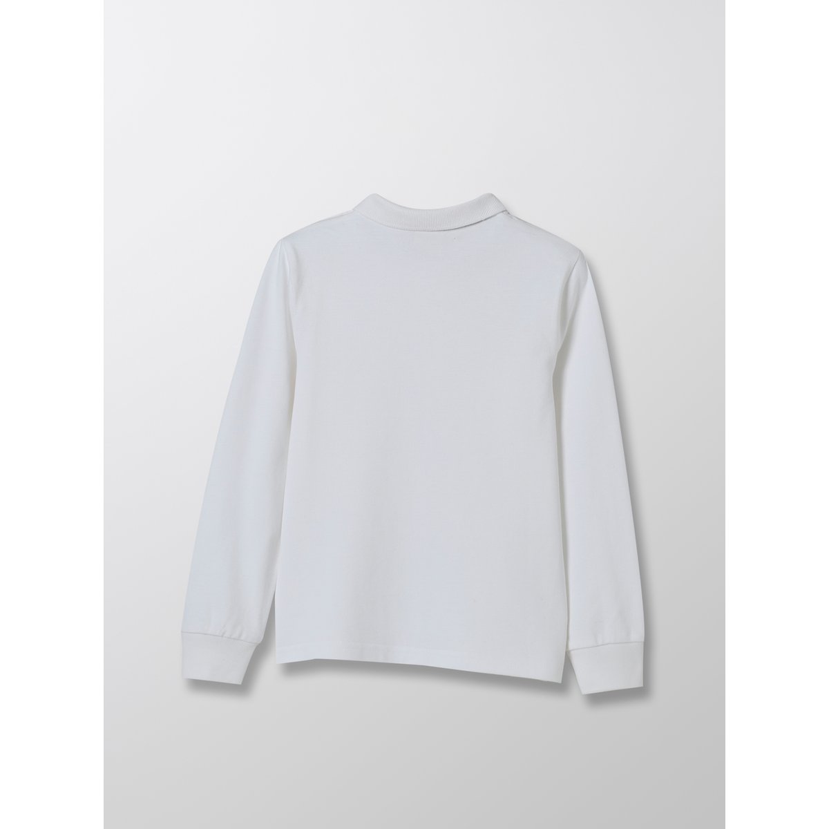 Polo en coton biologique blanc clair uni, CYRILLUS