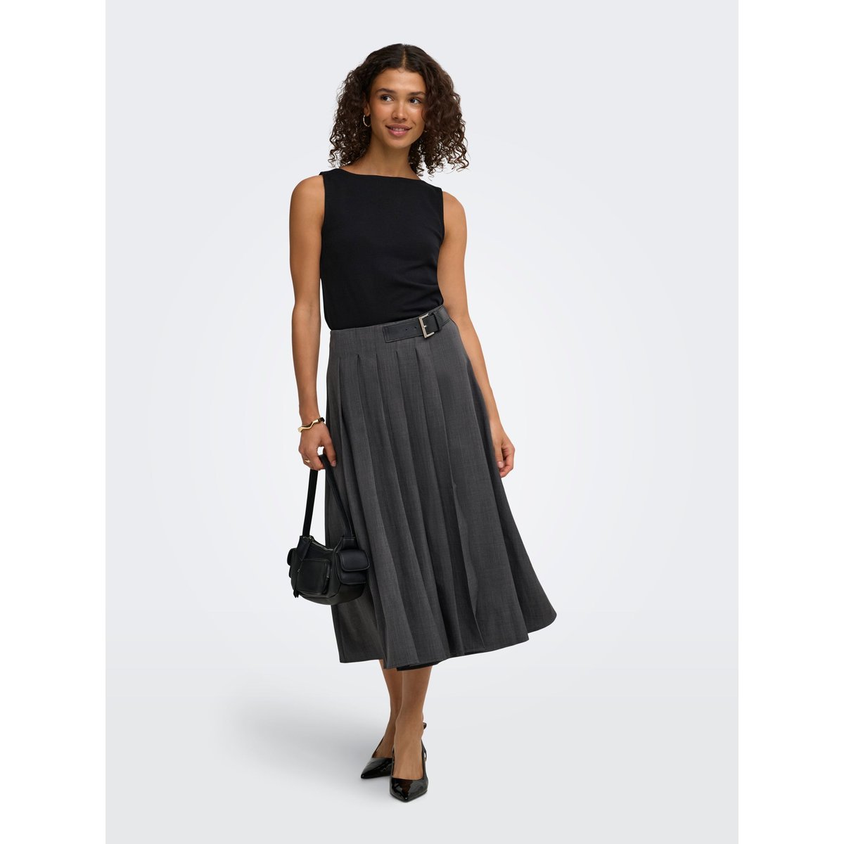 Jupe dark grey melange, JDY