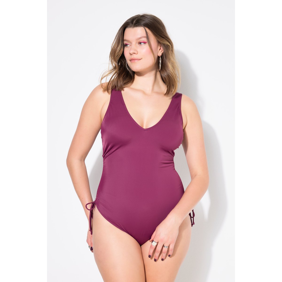Maillot de bain à bonnets souples rouge vin, STUDIO UNTOLD