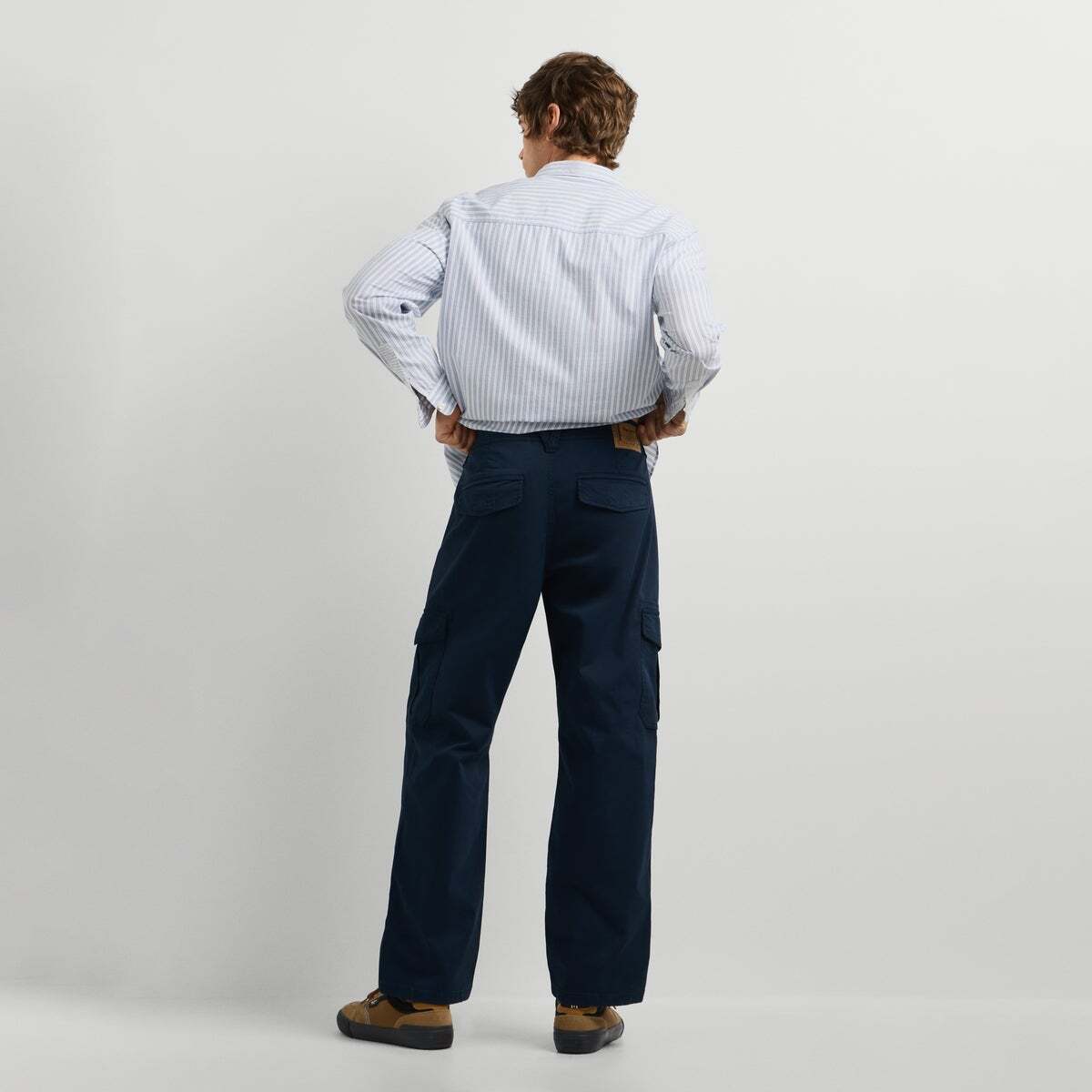 Pantalon Cargo En Sergé Coupe Décontractée bleu dulwich, PEPE JEANS