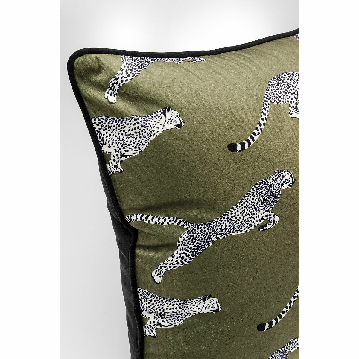 Coussin Running Chetahs 45x45cm blanc, KARE DESIGN